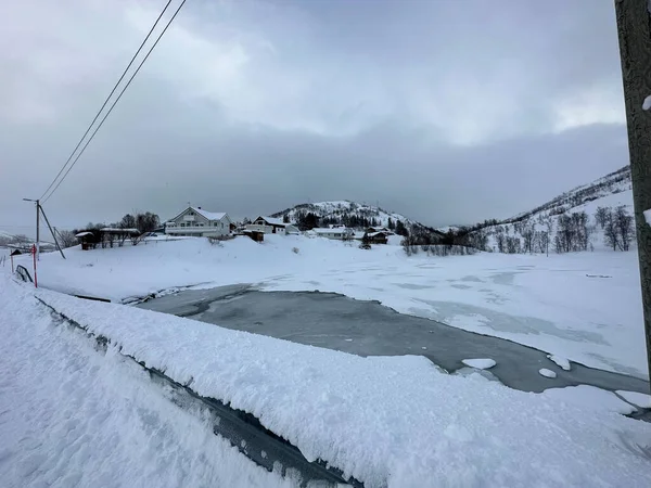 Сніговий Пейзаж Селі — стокове фото