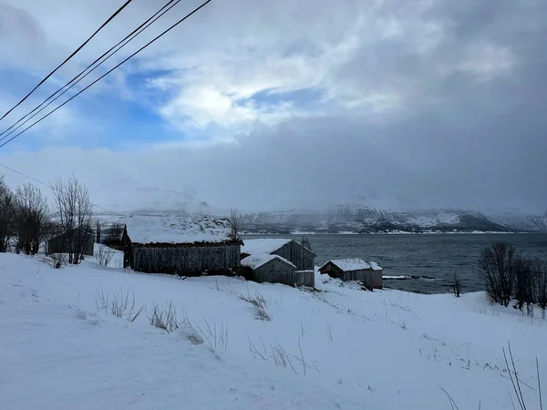 Elegantní Krajinářská Příroda Tromso Norway — Stock fotografie