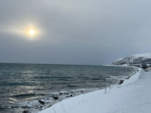 Slanke Aangelegde Natuur Tromso Noors — Stockfoto