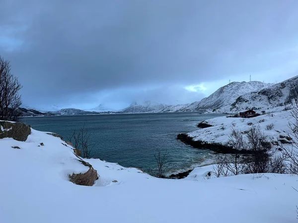 Διαμορφωμένη Χειμερινή Περίοδος Της Φύσης Tromso Norway — Φωτογραφία Αρχείου