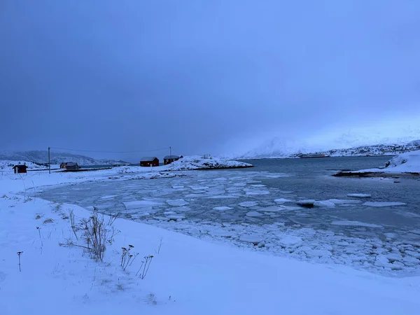 冬季多雪的风景 特罗姆瑟诺威 — 图库照片