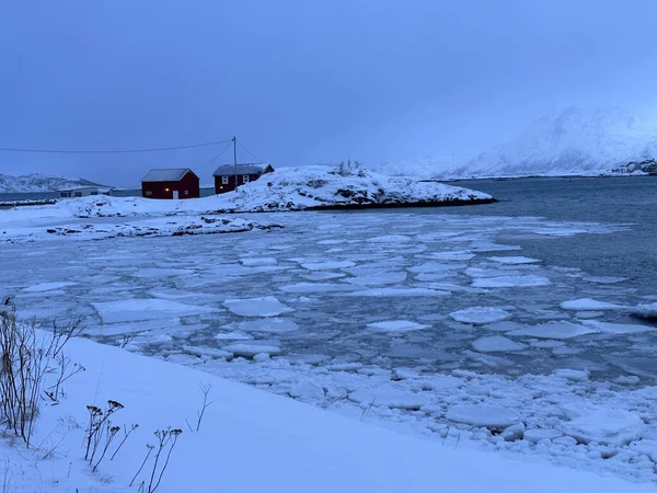 Paisaje Nevado Invierno Estación Tromso Norway — Foto de Stock