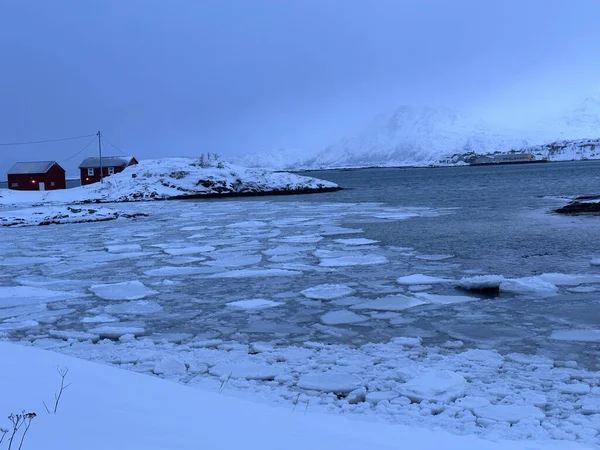 Schneelandschaft Der Wintersaison Tromso Norwegen — Stockfoto