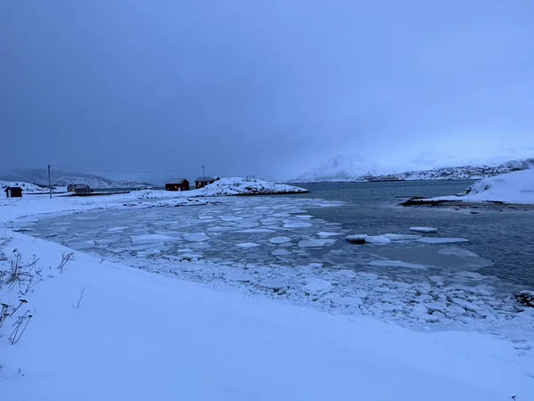 Zasněžená Krajina Zimní Sezóně Tromso Norway — Stock fotografie