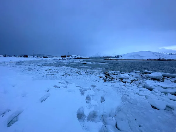 Tromso Norway Sezonie Zimowym Krajobraz Przyrody — Zdjęcie stockowe
