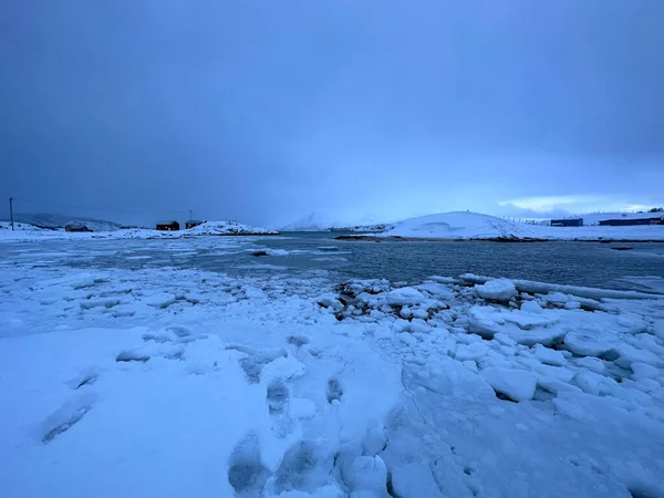 Śnieżny Mróz Tromso Norwegia — Zdjęcie stockowe