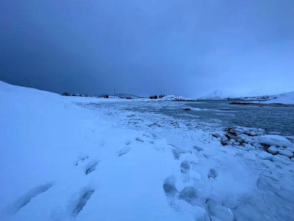 Nevado Helada Tiempo Tromso Norway —  Fotos de Stock