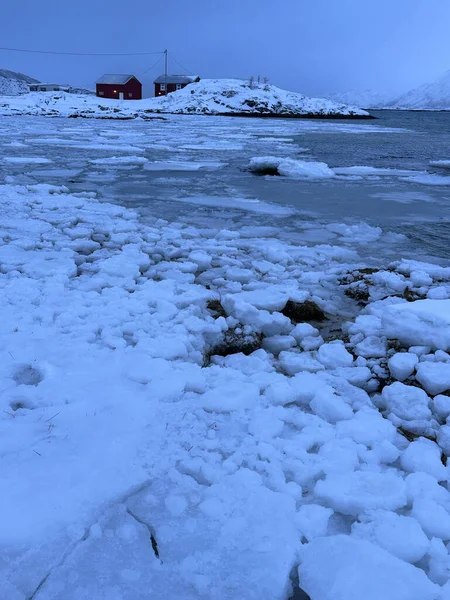 Tempo Gelo Nevoso Tromso Norway — Foto Stock