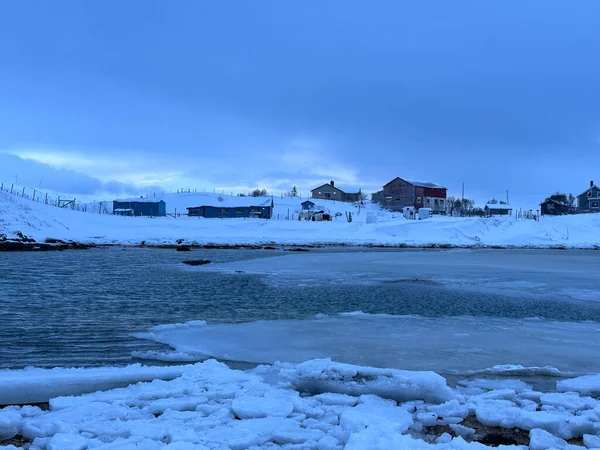 Luminen Pakkanen Sää Pasuunassa Norjassa — kuvapankkivalokuva