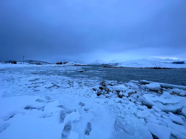 Schneeglätte Tromso Norwegen — Stockfoto