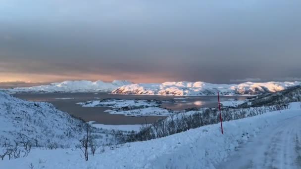 Tromso Daki Karlı Manzara — Stok video
