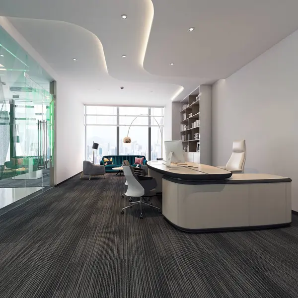 luxury office interior, 3d rendering