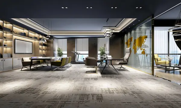modern ofis içi, 3D oluşturma