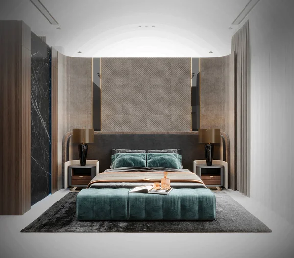 luxury hotel suite room, 3d render