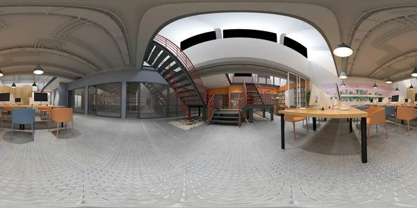 360 derece ofis iç mimarisi 3D