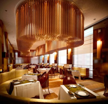 3d render otel resepsiyon lobisi