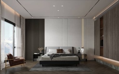 Otel odasının 3D görüntüsü