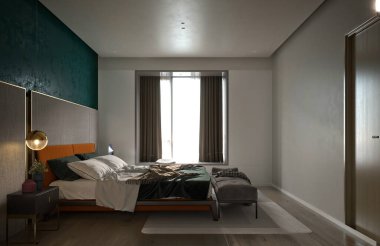 Otel odasının 3D görüntüsü