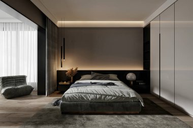 Otel odasının 3D görüntüsü