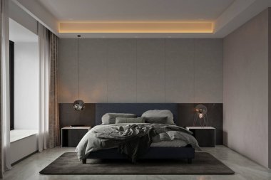 Otel odasının 3D görüntüsü