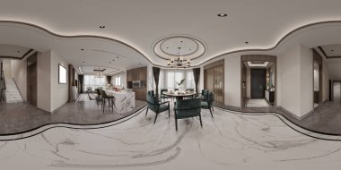 3D konforlu oturma odası