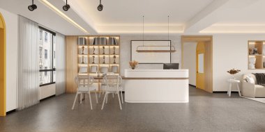 3D moda mağazası iç mimarisi