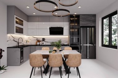 3D ev yapımı oturma odası