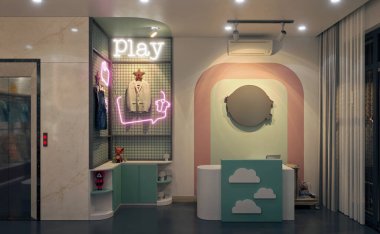 3D çocuk bezi mağazası