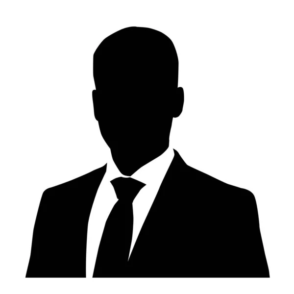 Silhouette Vector Icon Upper Body Several Business Man — Stock Vector