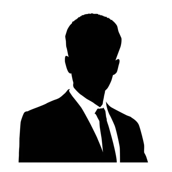 Silhouette Vector Icon Upper Body Several Business Man — Stock Vector