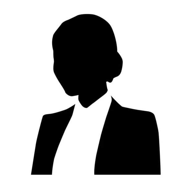 Silhouette Vector Icon Upper Body Several Business Woman — Stock Vector