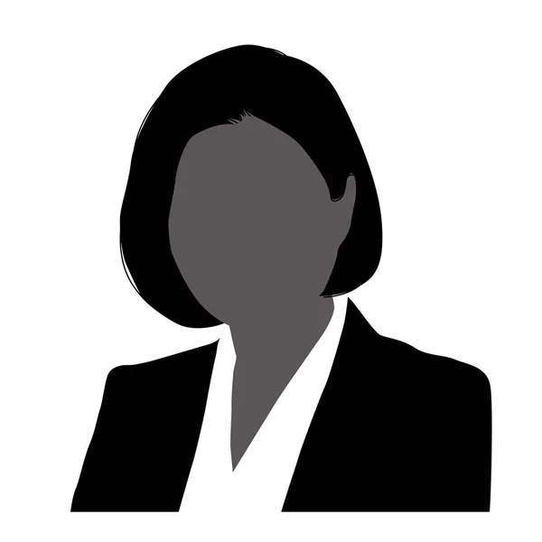 Ikona Wektora Sylwetki Górnej Części Ciała Kilku Kobiet Biznesu — Wektor stockowy