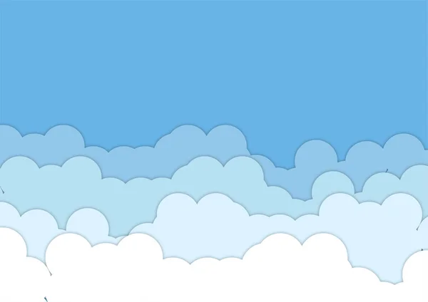 Vector Abstracto Cielo Fondo Con Nubes — Vector de stock
