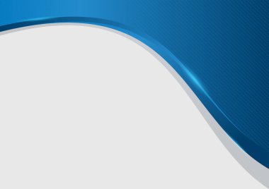 Soyut vektör arkaplanı. Çizgiler ve ışık desenli mavi dalgalar