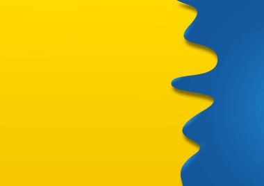 Dalgaları, ışığı ve gölgesi olan soyut sarı-mavi arkaplan