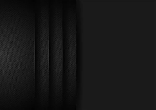 Abstrakter Schwarzer Hintergrund Mit Mustern Aus Linien Und Schatten — Stockvektor