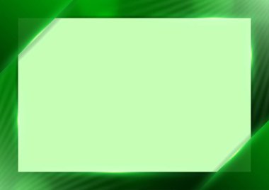 Parlak efektli soyut yeşil çerçeve