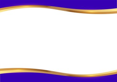 Altın ve ışık efektli soyut mavi çerçeve