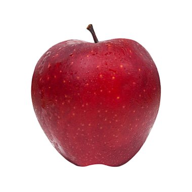 Su damlalı taze kırmızı elma