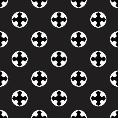 Gotik haç desenli Polka Noktaları Yazdır