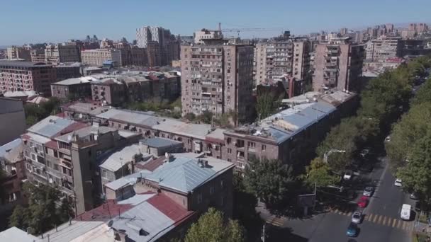 2022 Ερεβάν Αρμενία Αεροφωτογραφία Μοντέρνα Κτίρια Στο Ερεβάν Κηφήνας Πετάει — Αρχείο Βίντεο