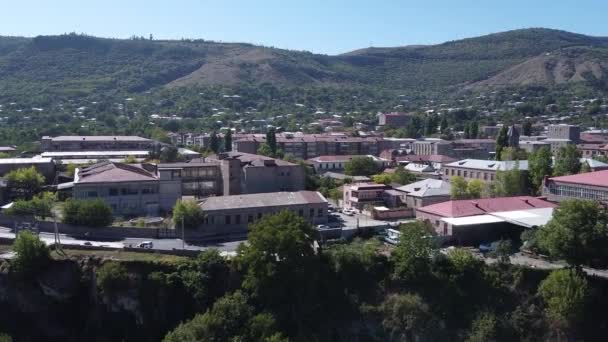 Arménie Gyumri 2022 Flying City General Plan City Cinematic Drone — Stock video