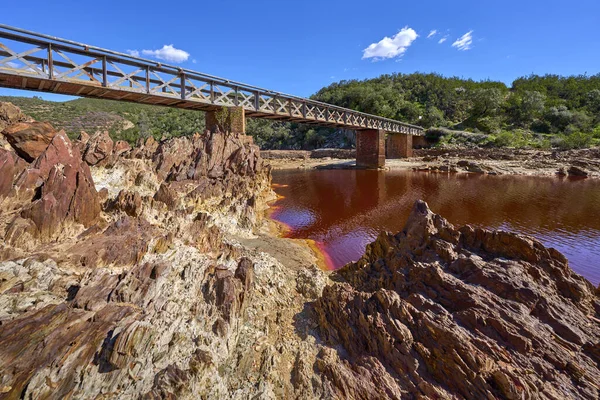 Landscapeat Red River Rio Tinto Spain Its Natural Deep Red — Stock Photo, Image