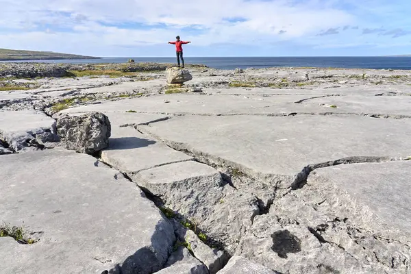Rlanda Cumhuriyeti Nin Batı Kesiminde Ballyvaughan County Clare Yakınlarındaki Burren - Stok İmaj