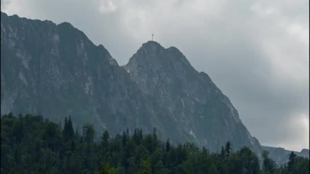 Güzel Dağ Manzarası Doğal Arka Plan — Stok video
