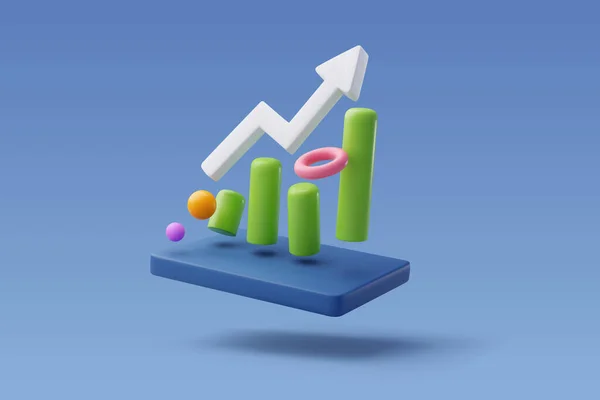 Diagram Trend Grafikon Nyíl Adatok Elemzése Pénzügyi Tőzsdei Koncepció — Stock Vector