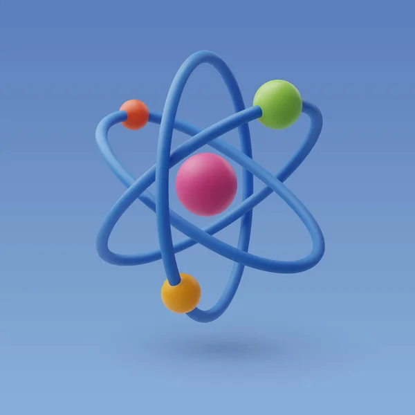 Vektor Atom Molekulare Chemie Physikwissenschaftliches Konzept — Stockvektor