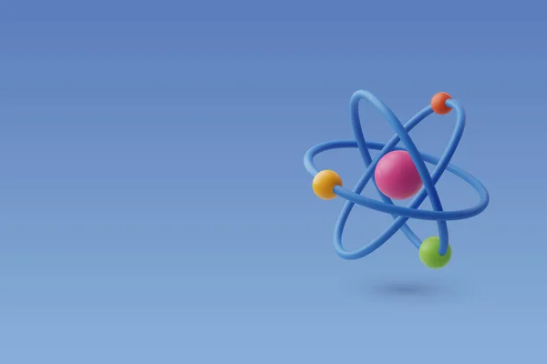 Atom Wektor Chemia Molekularna Fizyka Nauka Koncepcja — Wektor stockowy