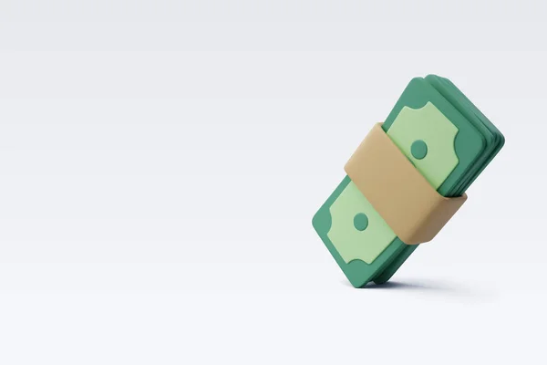 3D矢量绿元钞票 网上支付 商业和金融概念 — 图库矢量图片