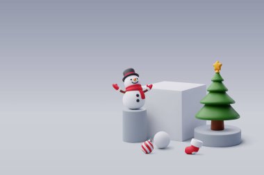 3D Podyum Noel Kutlaması, Mutlu Noeller ve mutlu yıllar.